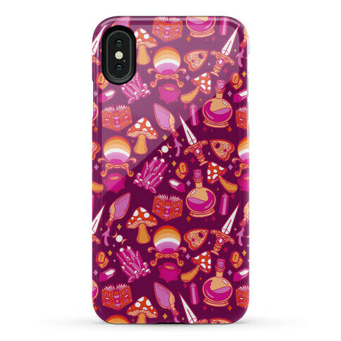 Lesbian Pride Witch Pattern Phone Case